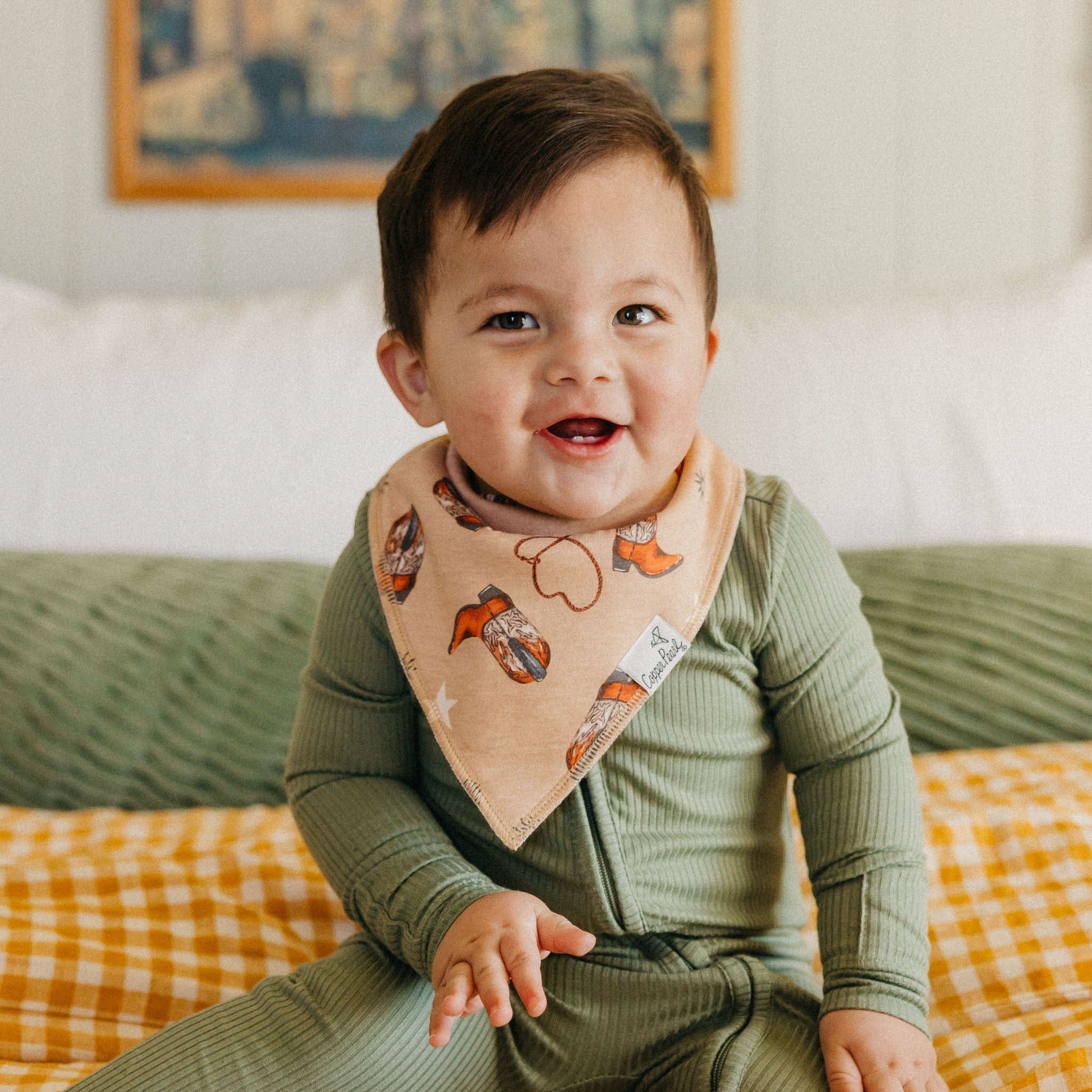 Copper Pearl Baby Bandana Bibs | Boone