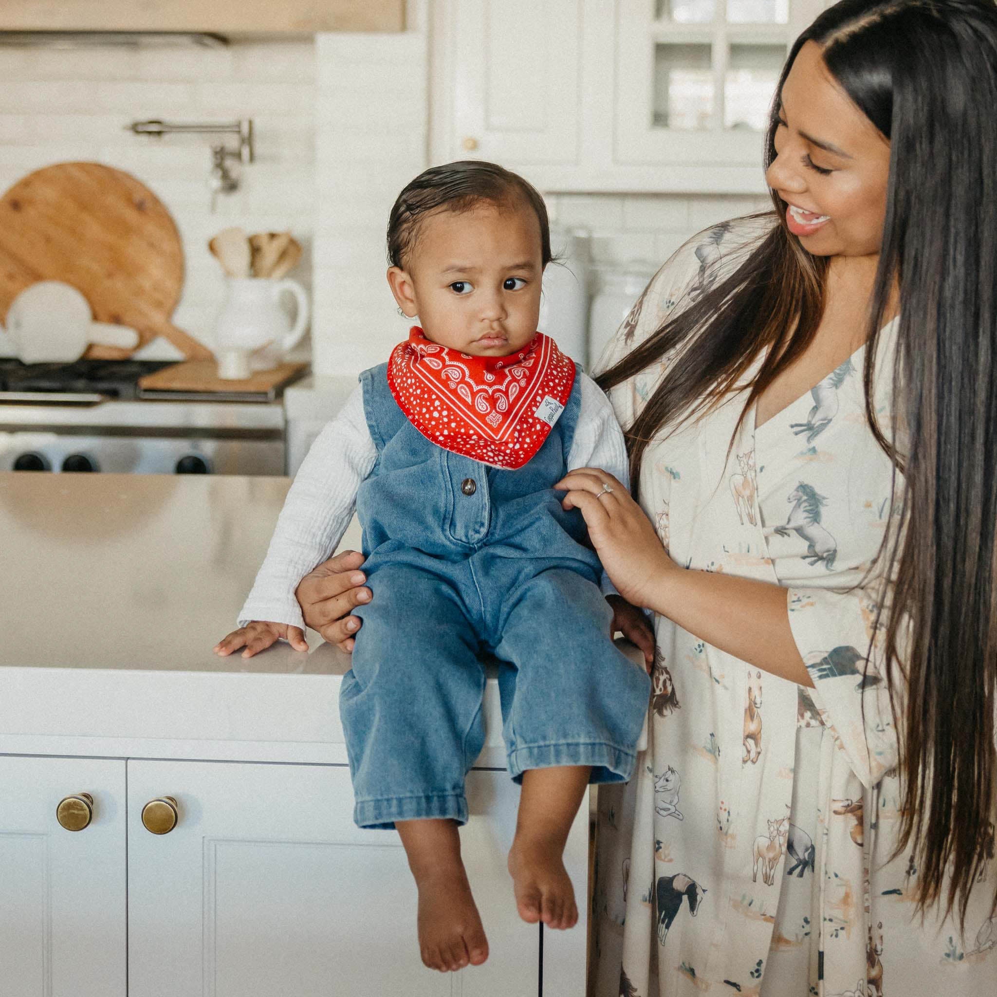 Copper Pearl Baby Bandana Bibs | Boone