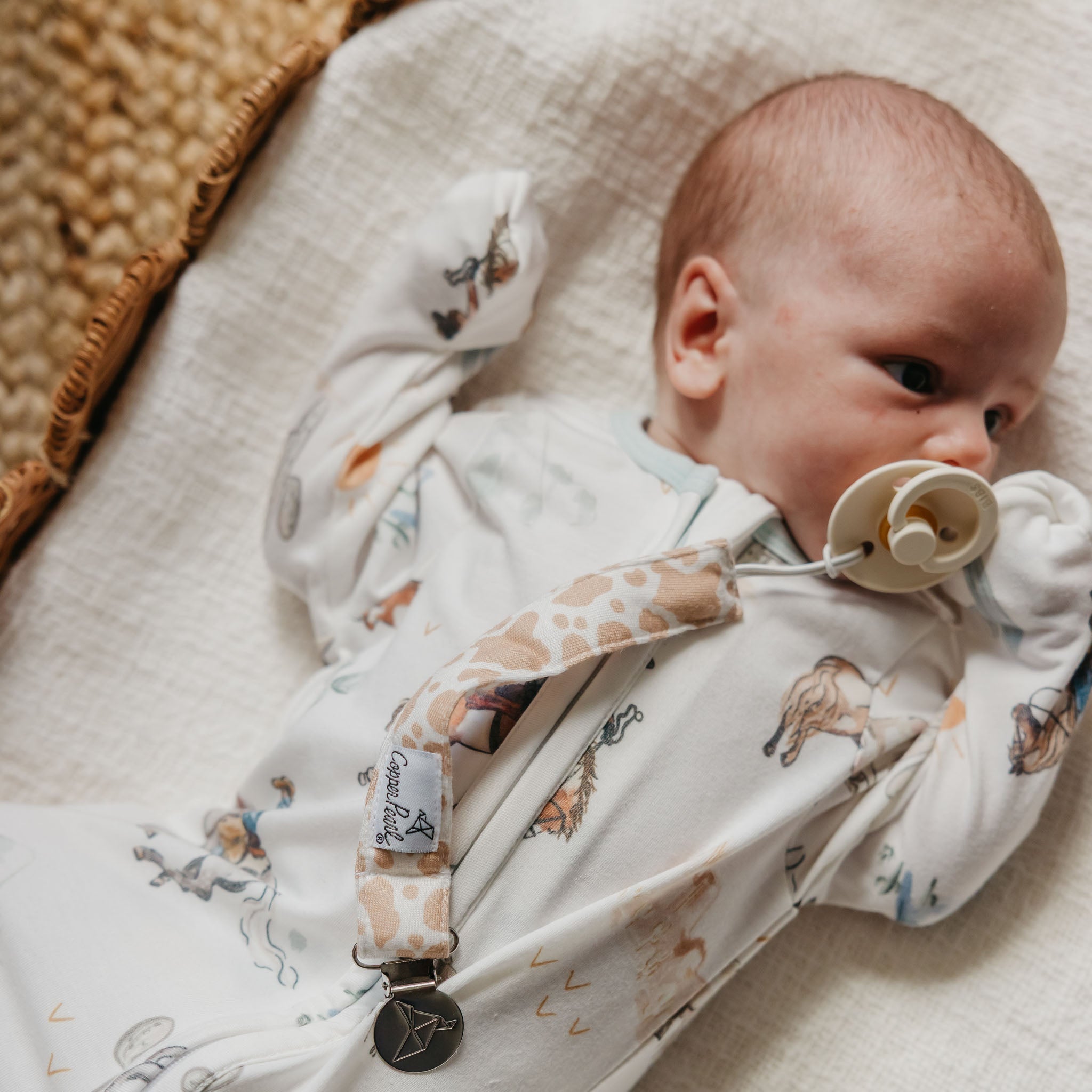 Copper Pearl Binky Clips | Boone