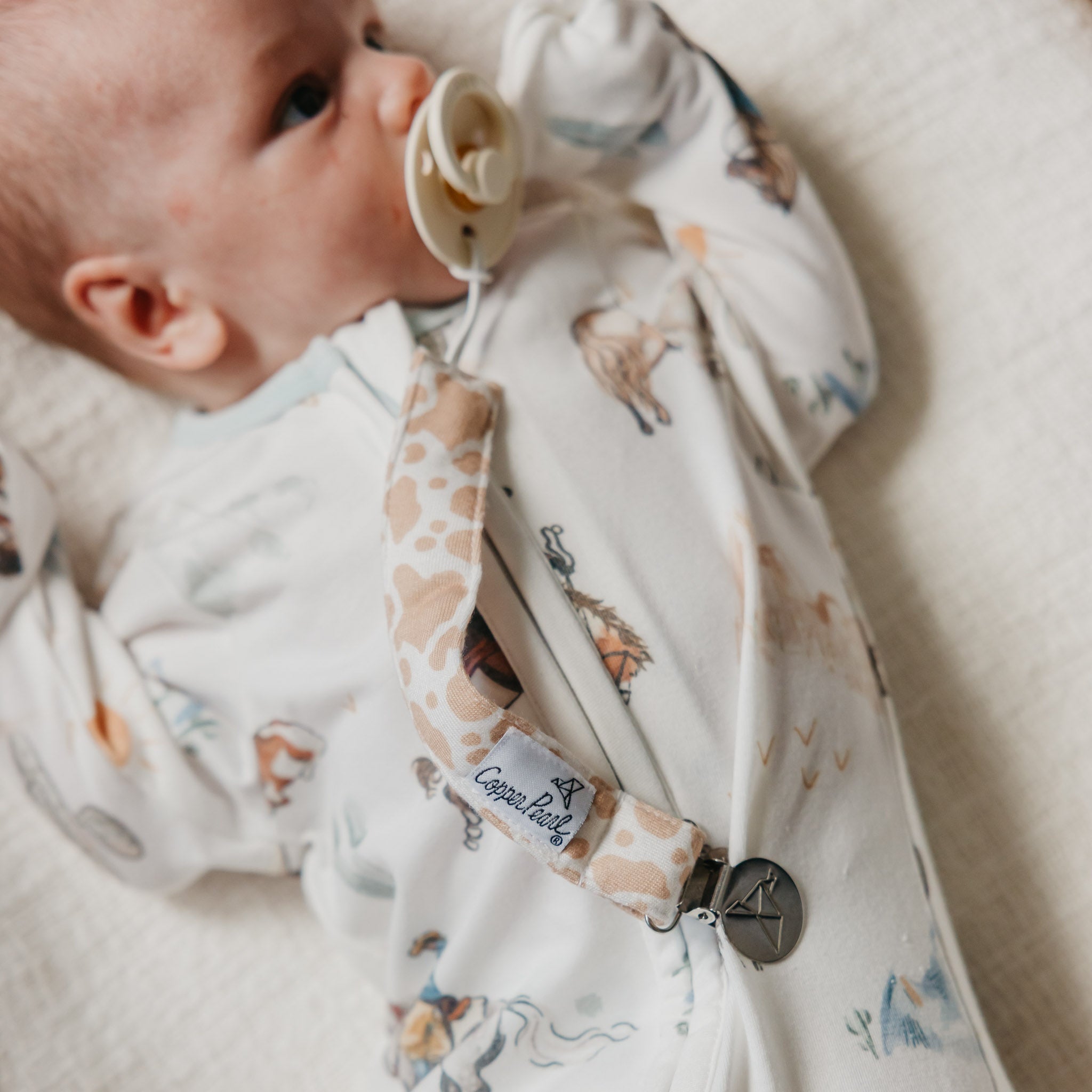 Copper Pearl Binky Clips | Boone