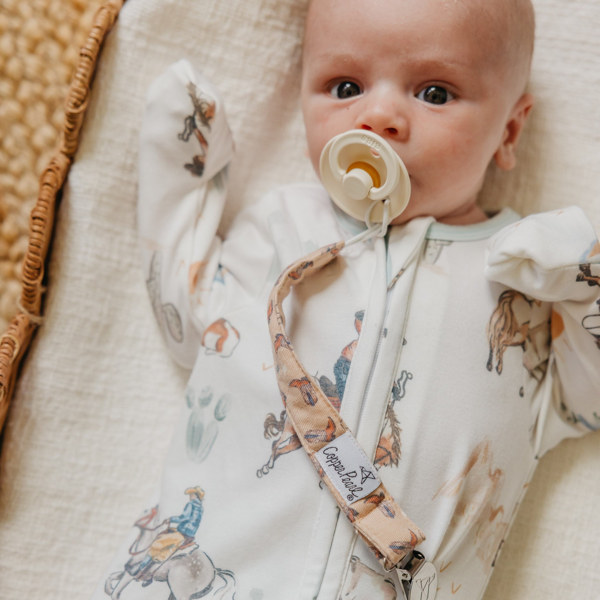 Copper Pearl Binky Clips | Boone