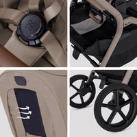 Silver Cross Breez Compact Stroller + Folding Bassinet Bundle
