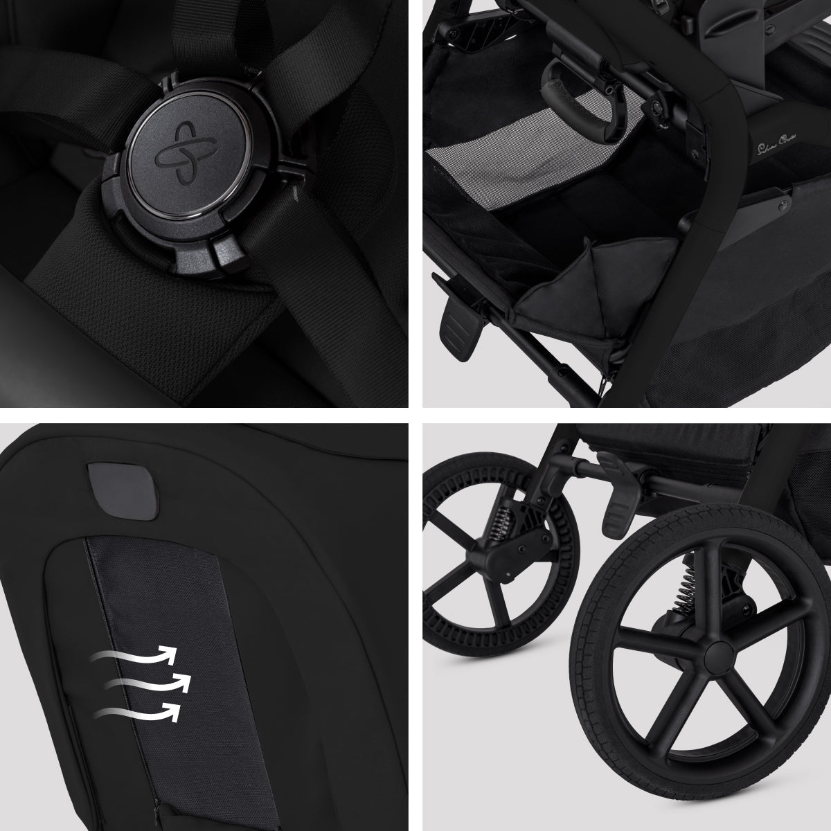 Silver Cross Breez Compact Stroller + Folding Bassinet Bundle