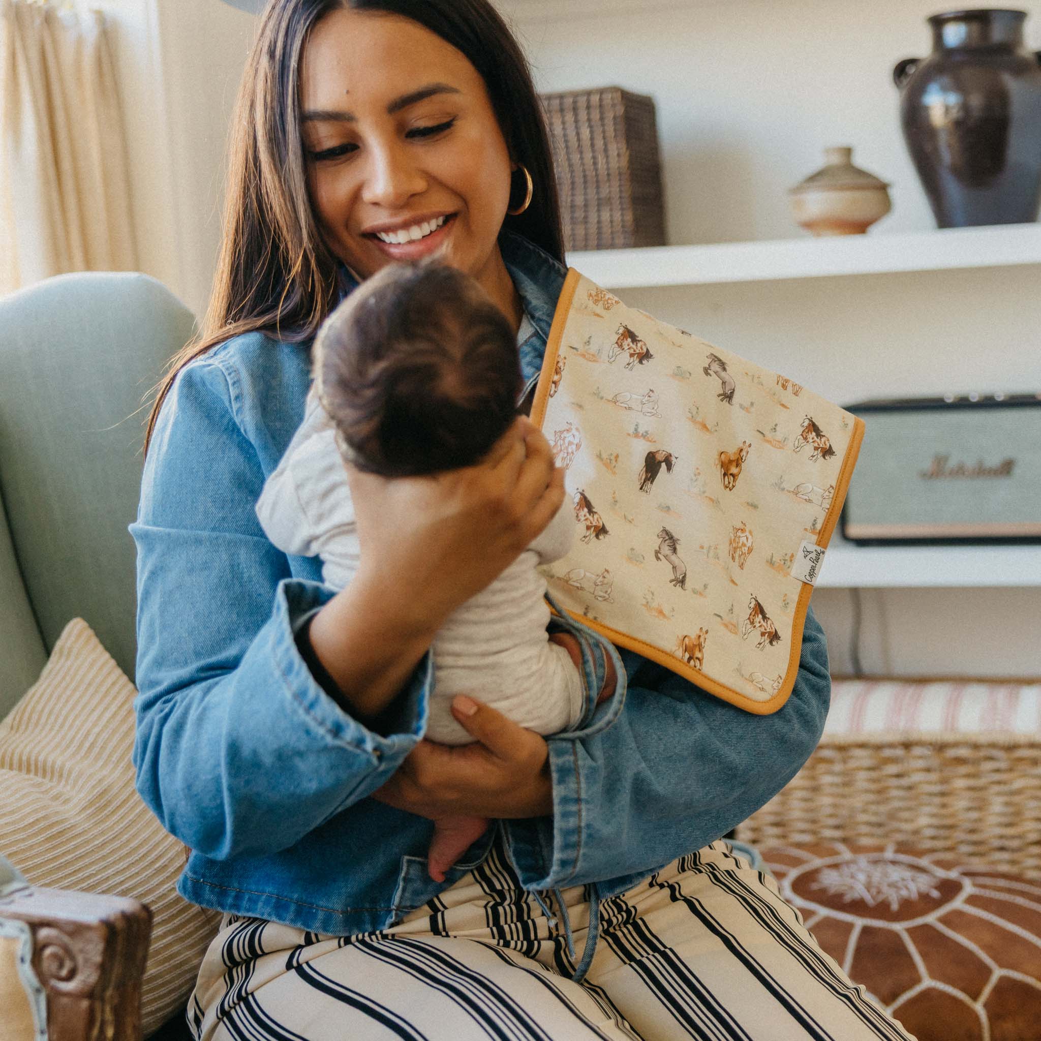 Copper Pearl Premium Burp Cloths | Cheyenne