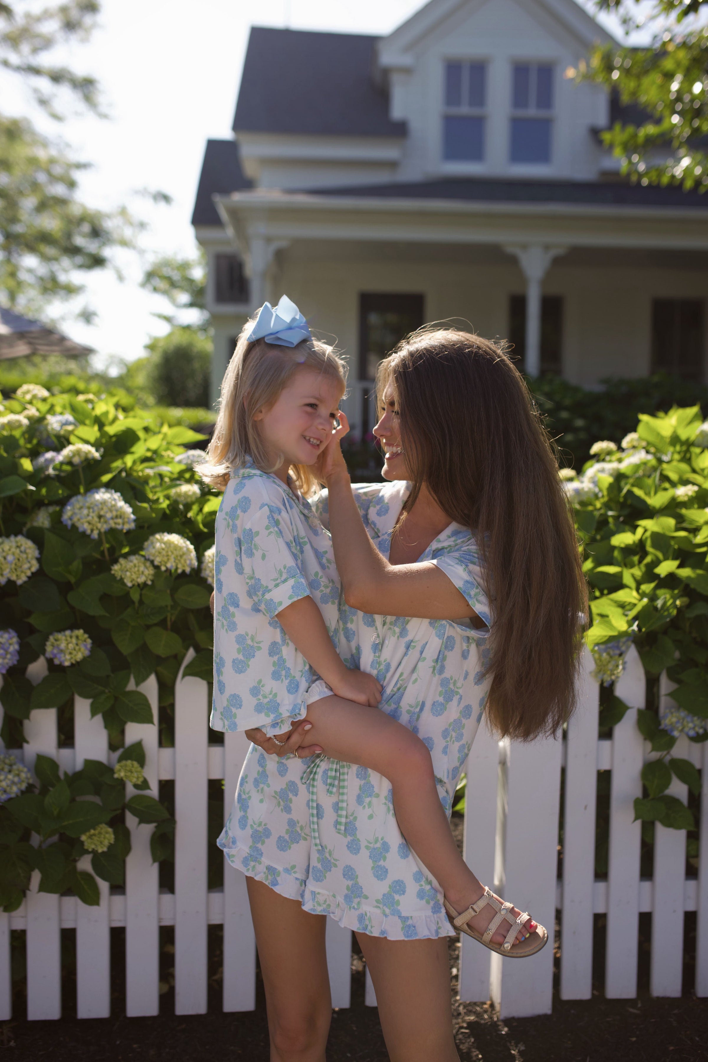 In My Jammers East Coast Hydrangeas Kids Button Up Short Set IMJ x Caitlin Covington