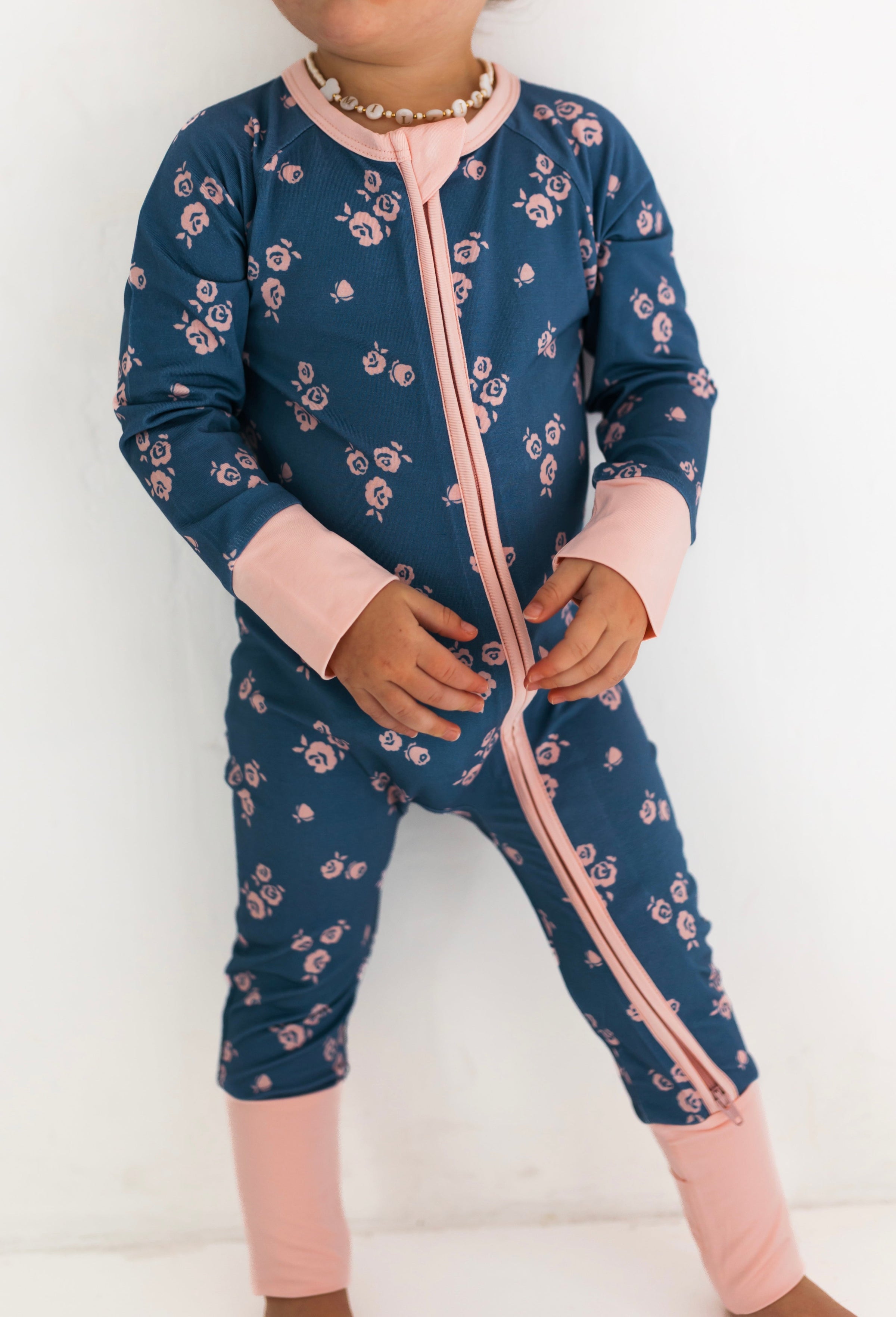 In My Jammers Madelyn Floral Zipper Romper