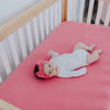 Copper Pearl Premium Knit Fitted Crib Sheet | Flamingo