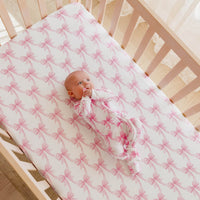 Copper Pearl Premium Knit Fitted Crib Sheet | Bow My Gosh
