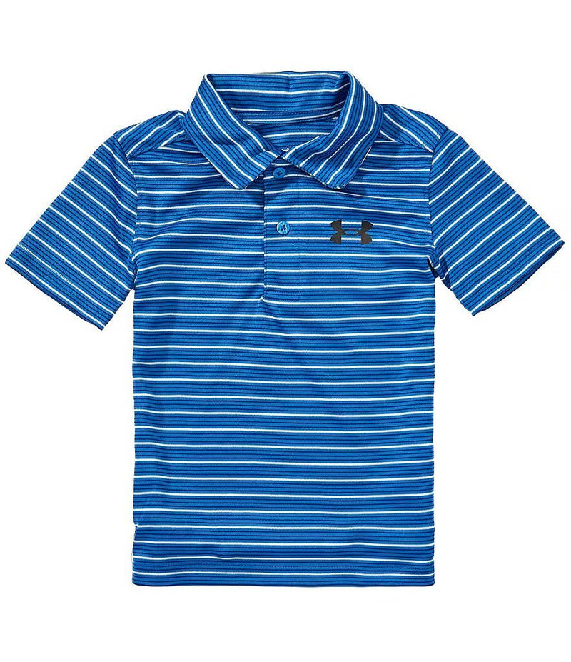 UA Match Play Stripe Polo | Aegean Blue - Baby Biz