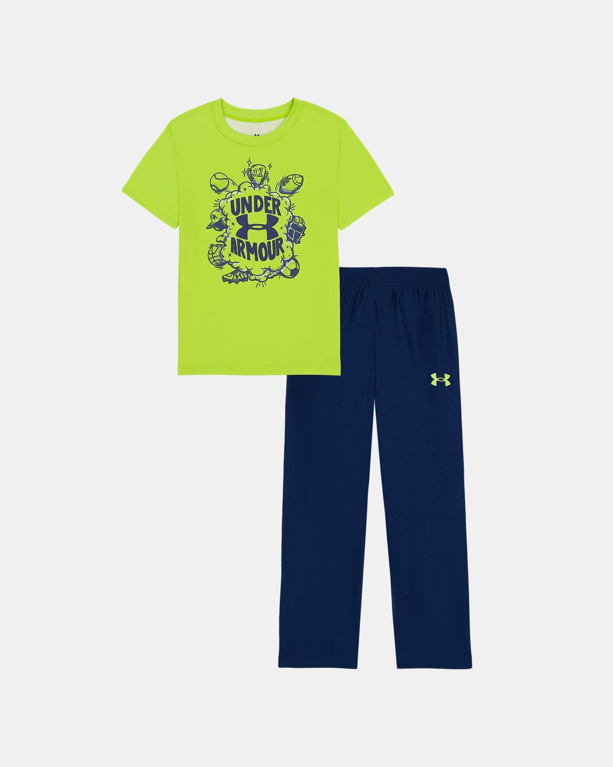 UA Sports SS Pant Set | Green Citrine - Baby Biz