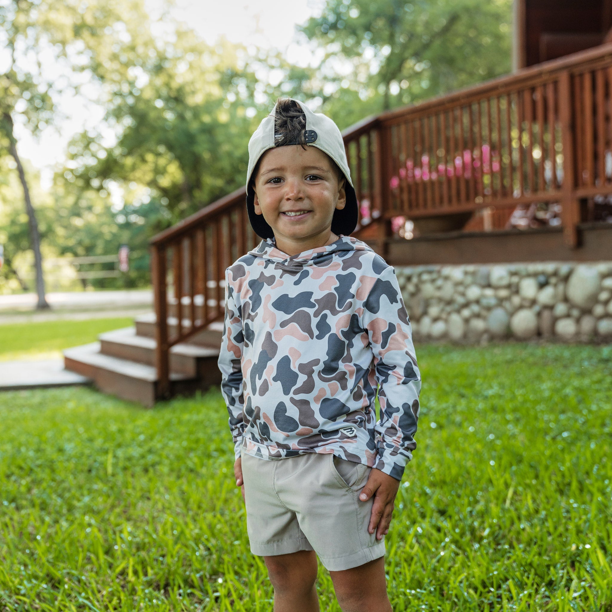 Burlebo Youth Performance Hoodie | Vintage Camo