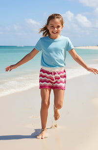 Limeapple Eliora Crochet Knit Short | Fuchsia