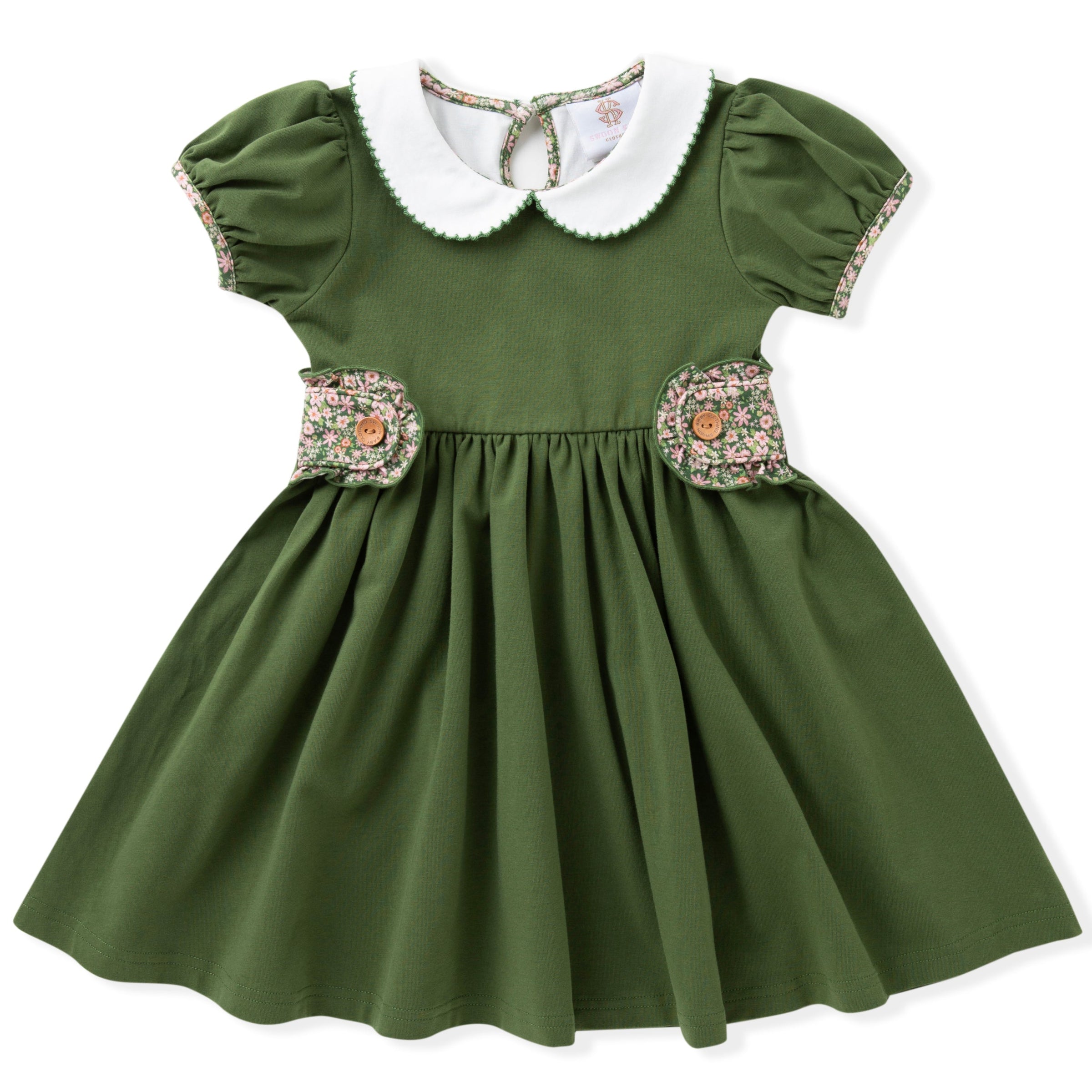 Swoon Baby Clothing Olive Proper Gwen Dress