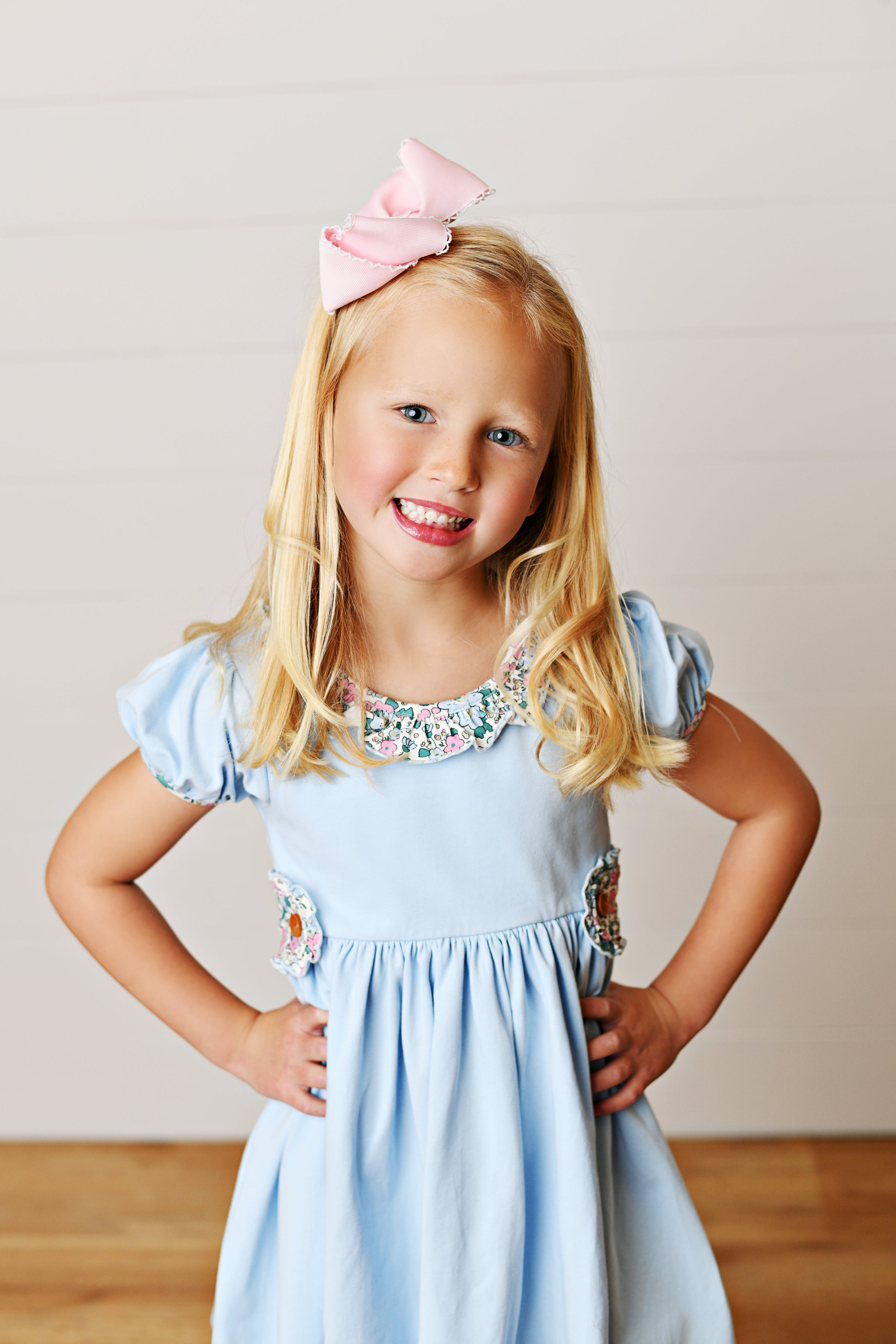 Swoon  Blue Floral Tab Dress
