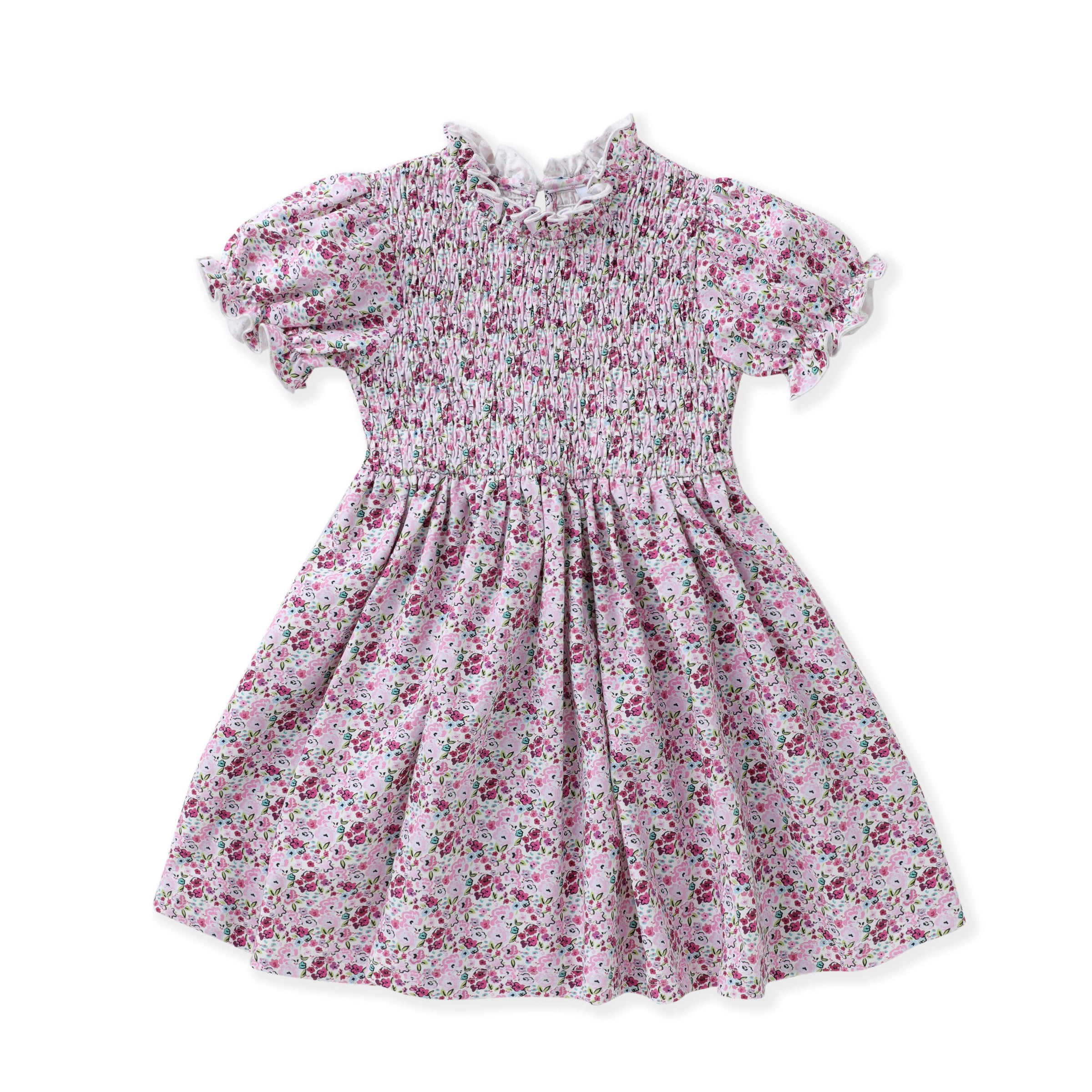 Swoon Ditsy Plum Smocked Dress