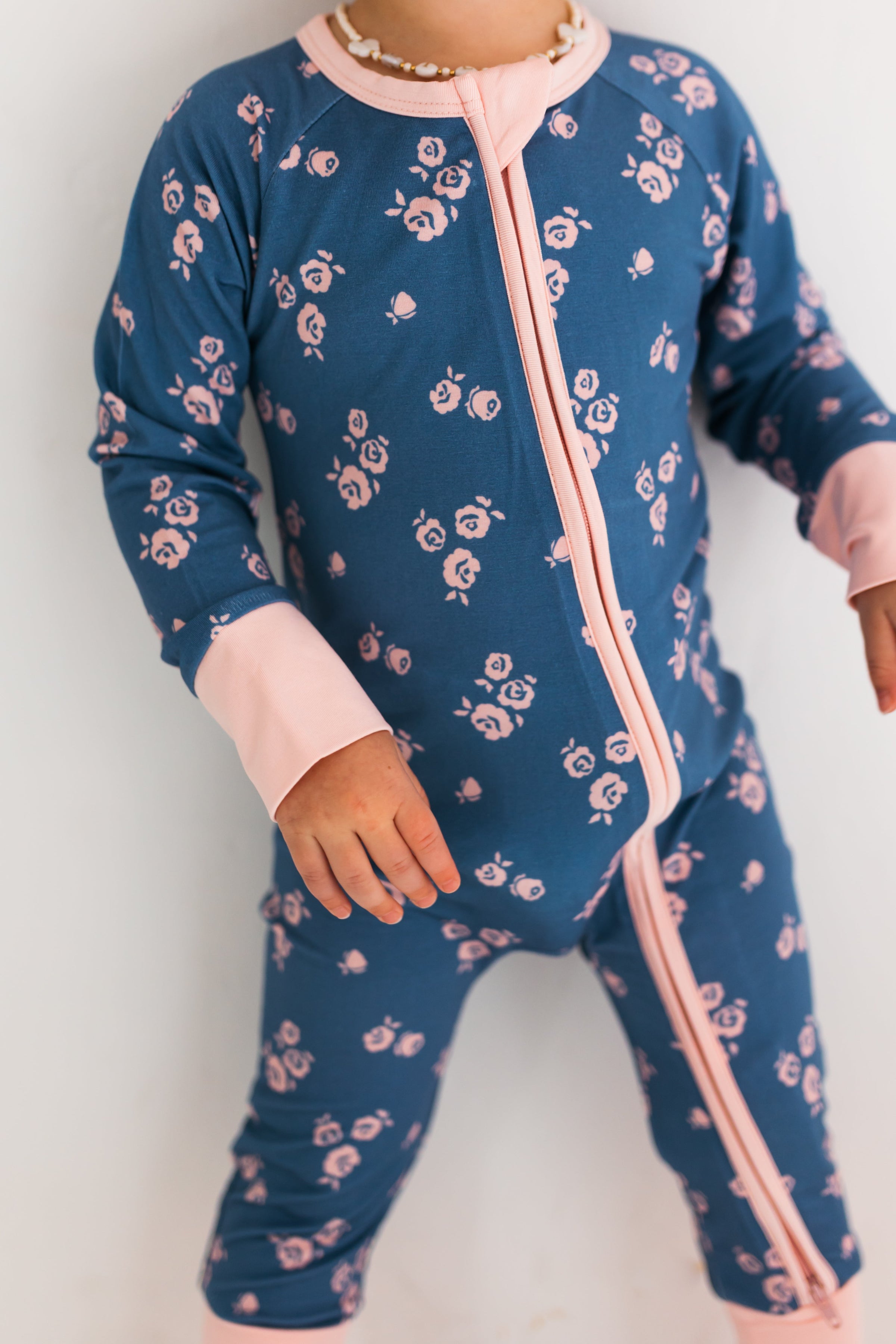 In My Jammers Madelyn Floral Zipper Romper