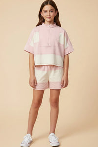 Hayden Girls Color Block Knit Shorts
