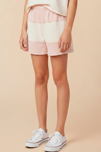 Hayden Girls Color Block Knit Shorts