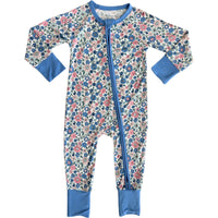 In My Jammers Lily Floral Zipper Romper