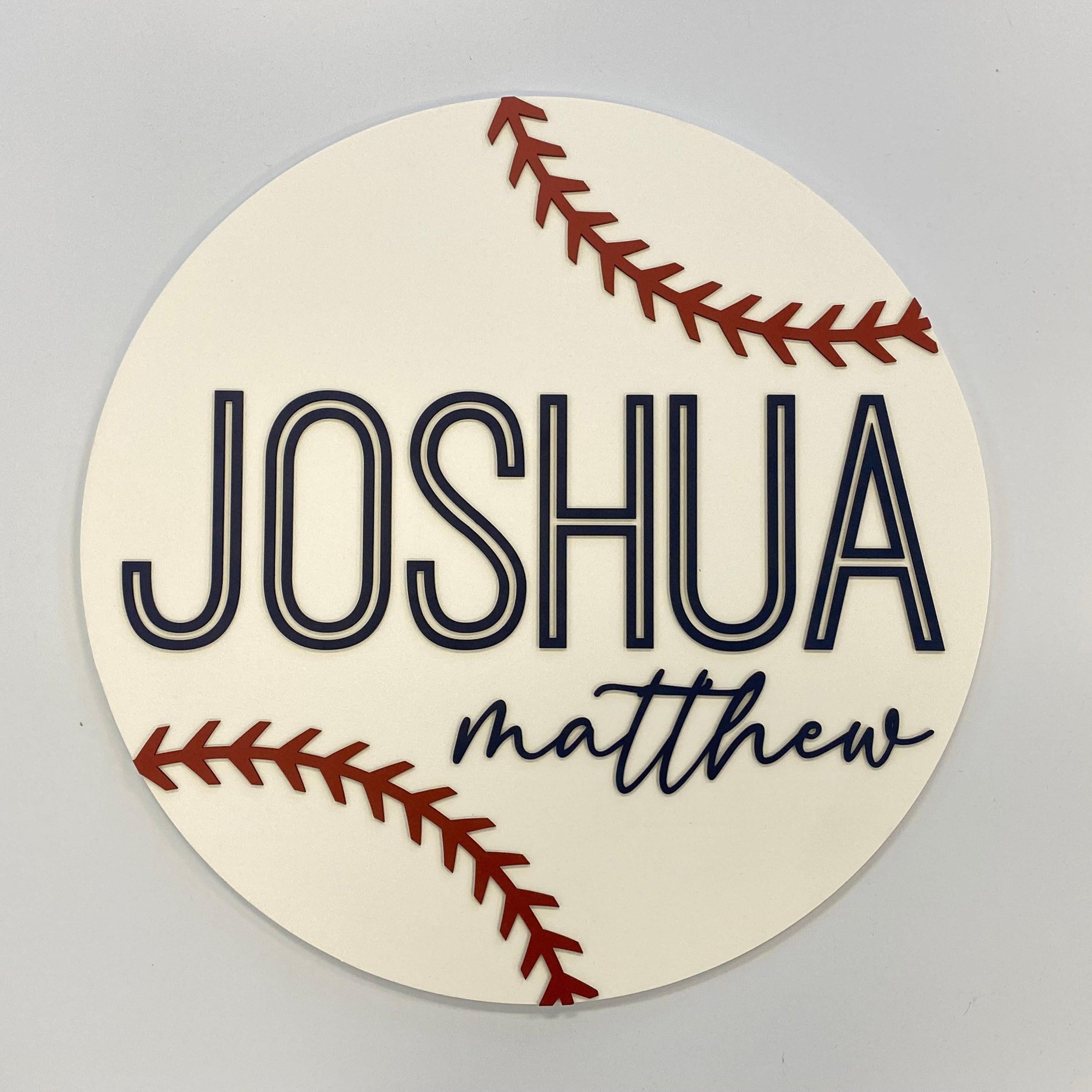 Sugar + Maple Round Sign | Baseball