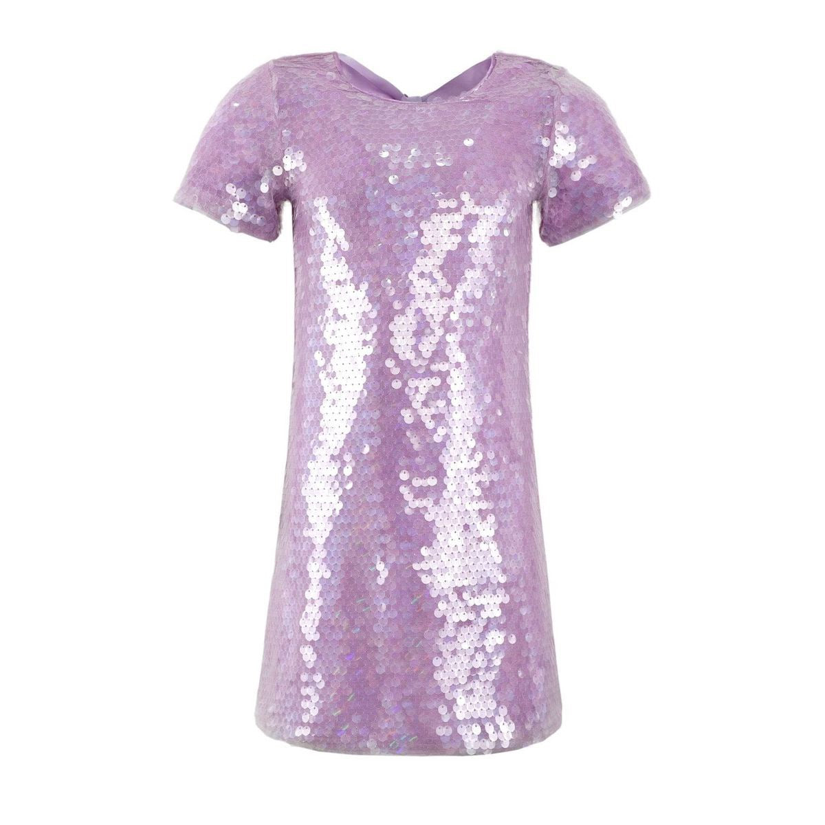 Lavender Sequin Bow Dress