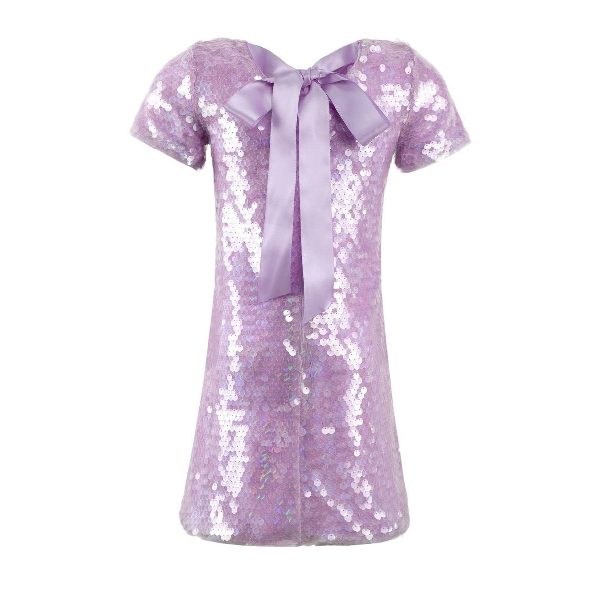 Lavender Sequin Bow Dress