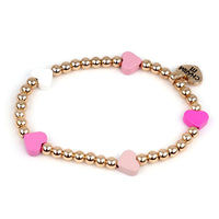 CHARM IT! Gold Pink Heart Stre