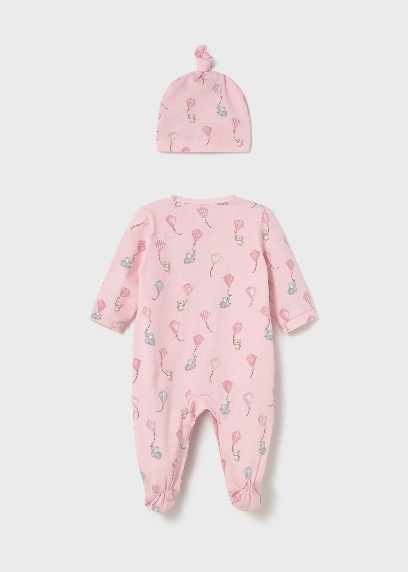 Long onesie w/ hat Baby Rose