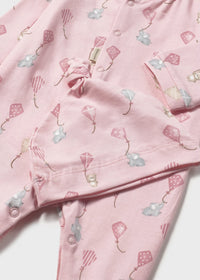 Long onesie w/ hat Baby Rose