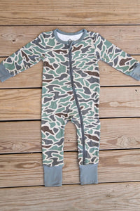 Baby Zip Up Retro Duck Camo