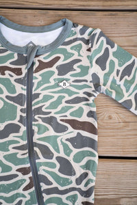 Baby Zip Up Retro Duck Camo