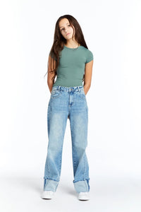Two Tone Crop Straight