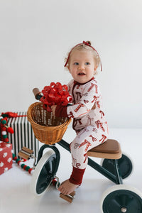 In My Jammers Merry Little Bows Zipper Romper