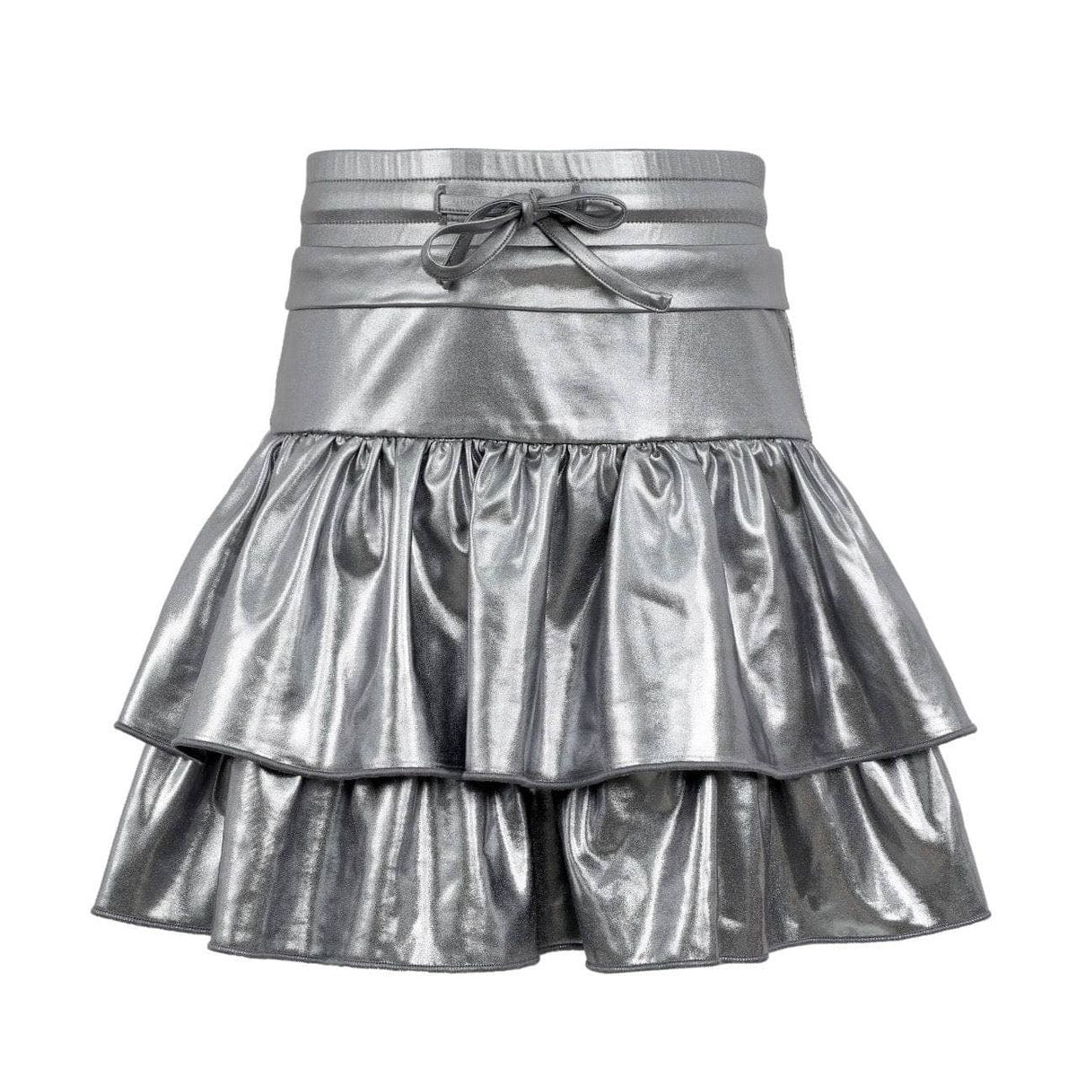 Lola + The Boys Metallic Ruffle Skort