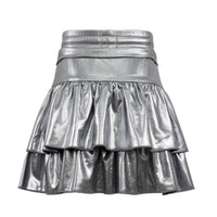 Lola + The Boys Metallic Ruffle Skort