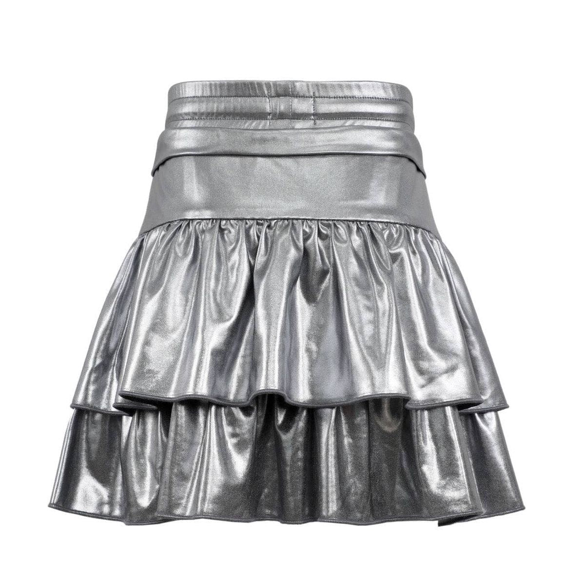 Lola + The Boys Metallic Ruffle Skort