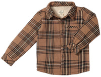 Adventurer Sherpa Lined Shirt Brown/Black Plaid