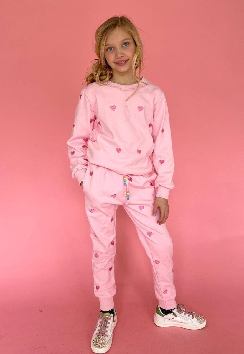 Lola + The Boys Full Hearts Jogger Set