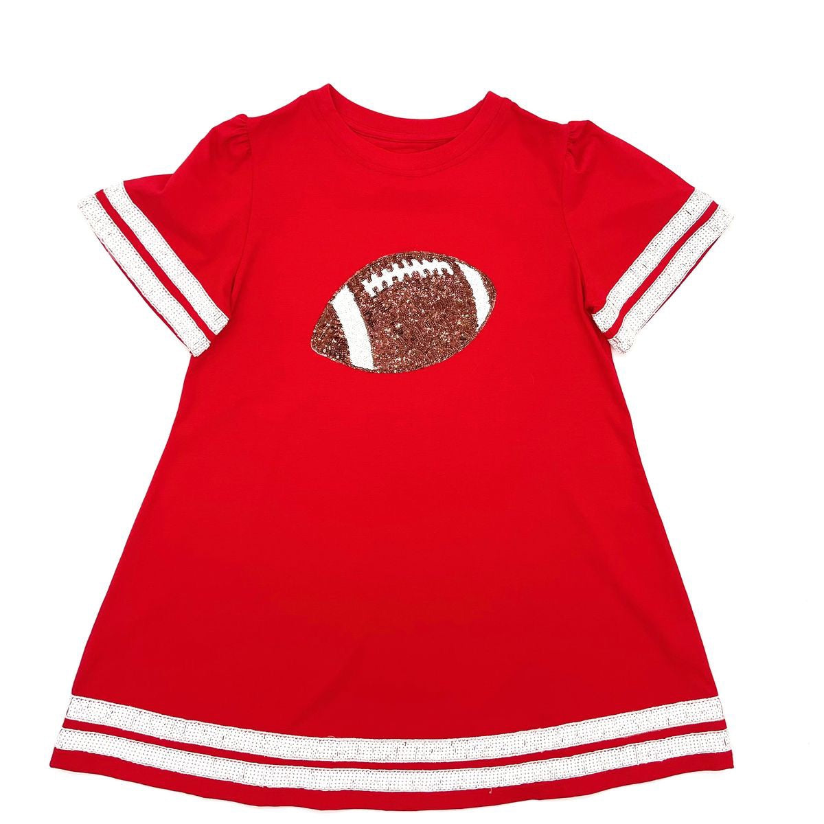 Blended Spirit Red Sequin Football Dress