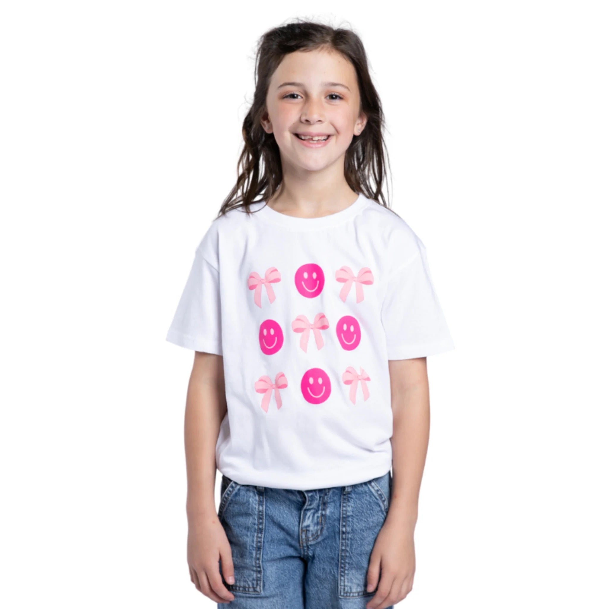 Jane Marie Kids Happy Faces & Bows T-Shirt