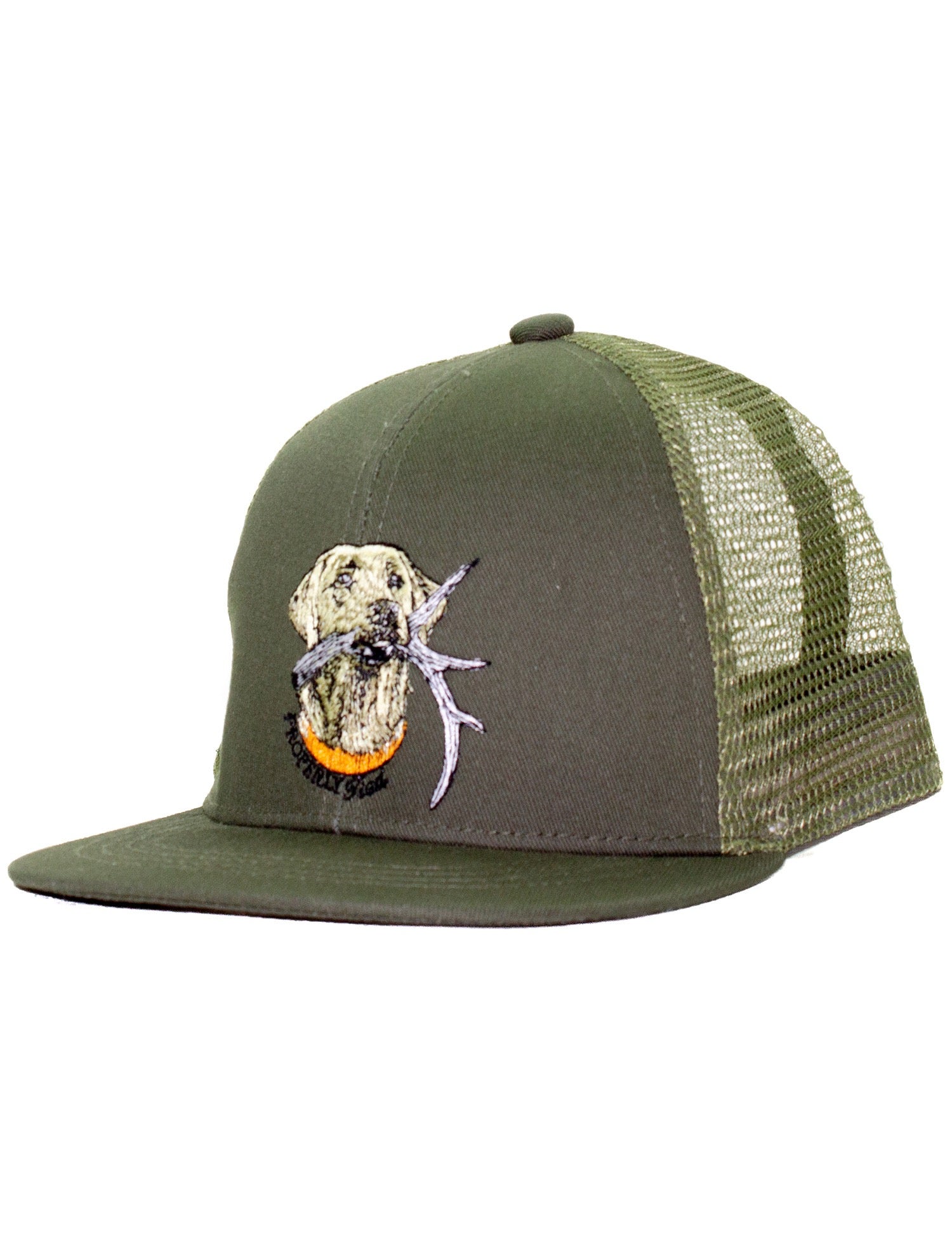 Properly Tied Lucky Duck Trucker Hat Antler Lab