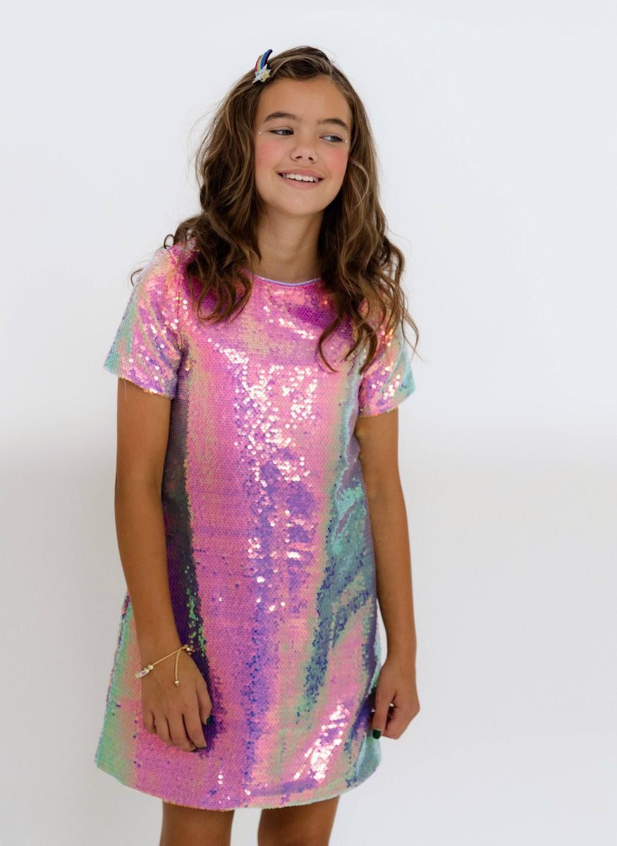 Lola + The Boys Lavender Haze Sequin Dress
