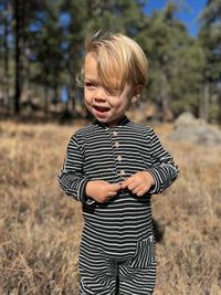 Mitch Henley Romper Black/White