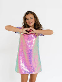Lola + The Boys Lavender Haze Sequin Dress
