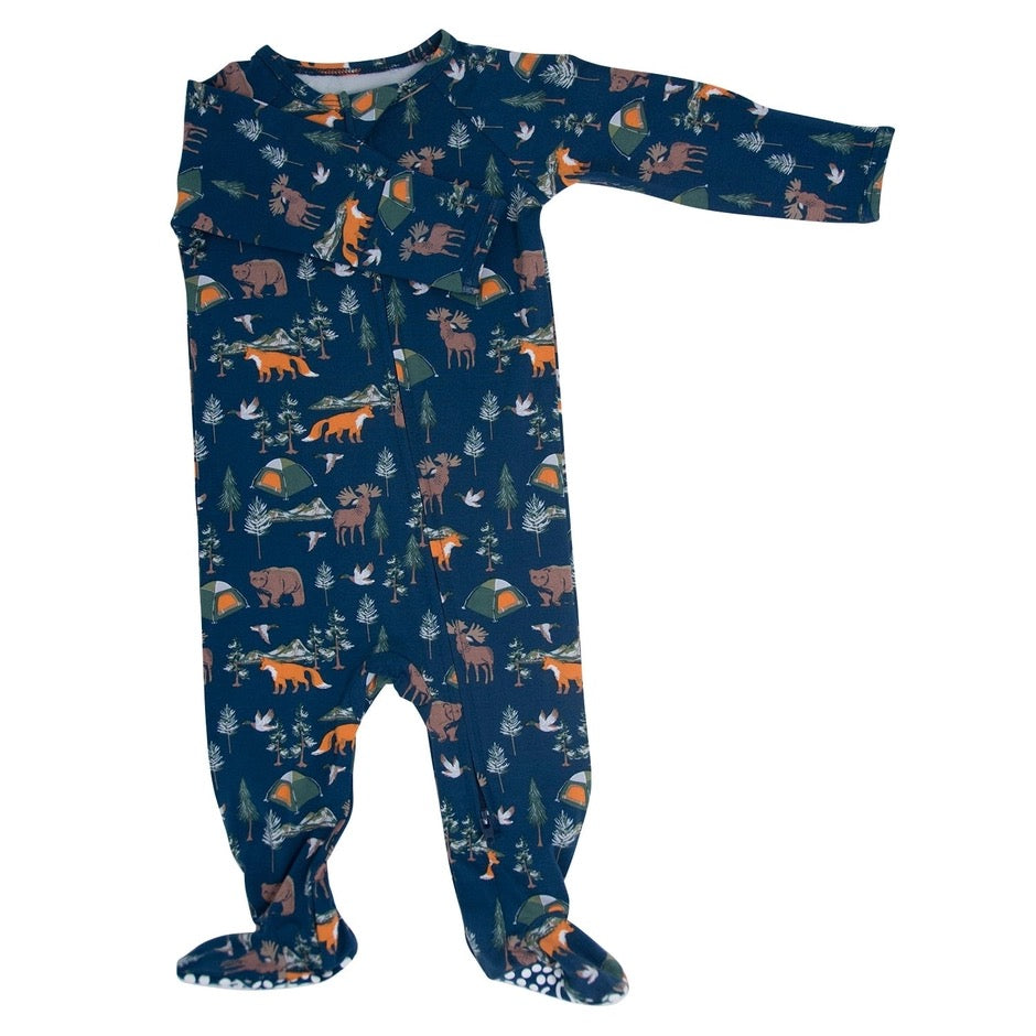 Sweet Bamboo Zipper Footie | True Grit