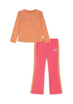 UA Twist Tunic Flare Toddler Set Super Pink