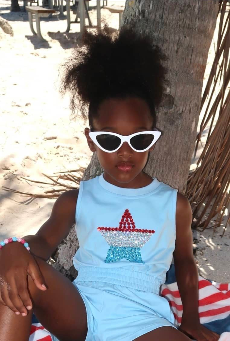 Lola + The Boys Crystal Star Short Set