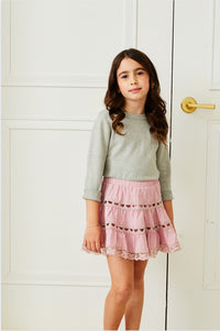 Theme Sofia Heart Bow Lace Mini - Ballet Pink