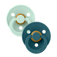 BIBS Colour Natural Rubber Latex Pacifier 2-Pack | Size 1 (0-6 Months)