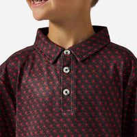 Burlebo Youth Performance Polo | Black And Red